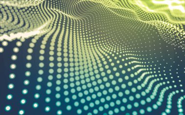 Soyut arkaplan. Çokgen şekilli molekül teknolojisi, noktaları ve çizgileri birleştiriyor. Bağlantı yapısı. Büyük veri görselleştirmesi.