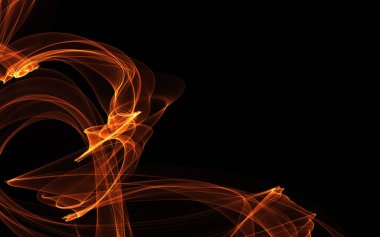 Parlayan soyut dalgalar ve soyut arkaplan ile koyu soyut arkaplan