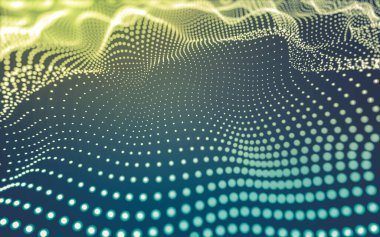 Soyut arkaplan. Çokgen şekilli molekül teknolojisi, noktaları ve çizgileri birleştiriyor. Bağlantı yapısı. Büyük veri görselleştirmesi.