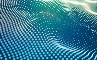 Soyut arkaplan. Çokgen şekilli molekül teknolojisi, noktaları ve çizgileri birleştiriyor. Bağlantı yapısı. Büyük veri görselleştirmesi.