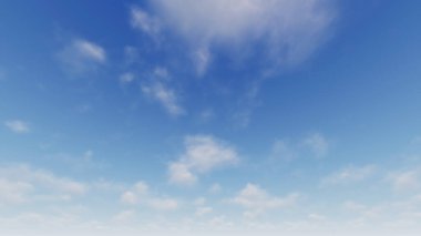 Bulutlu gökyüzü mavi arka plan, mavi gökyüzü arka plan ile küçük bulutlar, 3d renderin