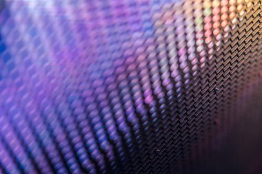 Yakın plan LED bulanık ekran. LED yumuşak odak arkaplanı. Tasarım için soyut arkaplan ideali.