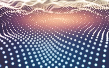 Soyut arkaplan. Çokgen şekilli molekül teknolojisi, noktaları ve çizgileri birleştiriyor. Bağlantı yapısı. Büyük veri görselleştirmesi.