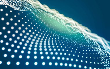 Soyut arkaplan. Çokgen şekilli molekül teknolojisi, noktaları ve çizgileri birleştiriyor. Bağlantı yapısı. Büyük veri görselleştirmesi.