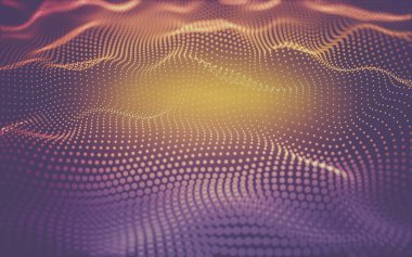 Soyut arkaplan. Çokgen şekilli molekül teknolojisi, noktaları ve çizgileri birleştiriyor. Bağlantı yapısı. Büyük veri görselleştirmesi.