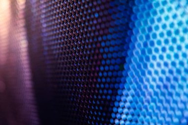 Yakın plan LED bulanık ekran. LED yumuşak odak arkaplanı. Tasarım için soyut arkaplan ideali.