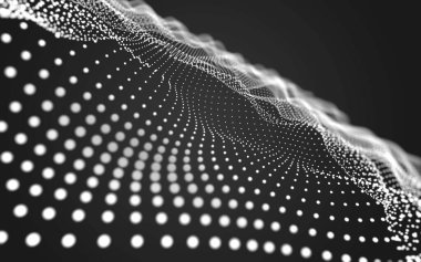 Soyut arkaplan. Çokgen şekilli molekül teknolojisi, noktaları ve çizgileri birleştiriyor. Bağlantı yapısı. Büyük veri görselleştirmesi. 