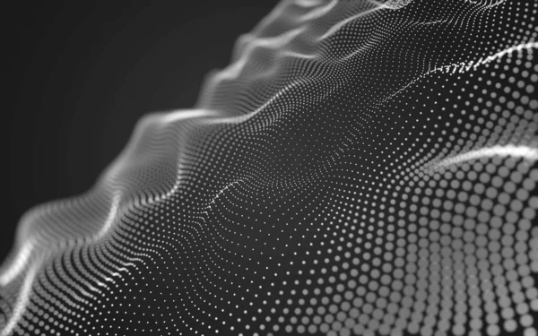 Abstrakter Hintergrund Molekültechnologie Mit Polygonalen Formen Die Punkte Und Linien — Stockfoto