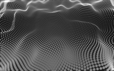 Soyut arkaplan. Çokgen şekilli molekül teknolojisi, noktaları ve çizgileri birleştiriyor. Bağlantı yapısı. Büyük veri görselleştirmesi. 