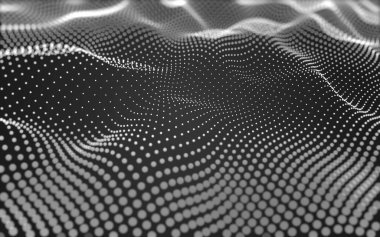 Soyut arkaplan. Çokgen şekilli molekül teknolojisi, noktaları ve çizgileri birleştiriyor. Bağlantı yapısı. Büyük veri görselleştirmesi. 