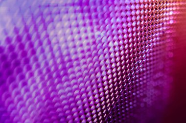 Yakın plan LED bulanık ekran. LED yumuşak odak arkaplanı. Tasarım için soyut arkaplan ideali.