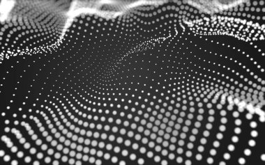 Soyut arkaplan. Çokgen şekilli molekül teknolojisi, noktaları ve çizgileri birleştiriyor. Bağlantı yapısı. Büyük veri görselleştirmesi. 