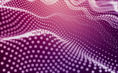 Soyut arkaplan. Çokgen şekilli molekül teknolojisi, noktaları ve çizgileri birleştiriyor. Bağlantı yapısı. Büyük veri görselleştirmesi.