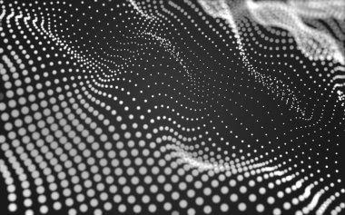 Soyut arkaplan. Çokgen şekilli molekül teknolojisi, noktaları ve çizgileri birleştiriyor. Bağlantı yapısı. Büyük veri görselleştirmesi. 