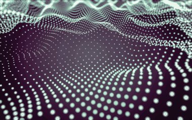 Soyut arkaplan. Çokgen şekilli molekül teknolojisi, noktaları ve çizgileri birleştiriyor. Bağlantı yapısı. Büyük veri görselleştirmesi.