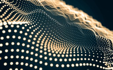 Soyut arkaplan. Çokgen şekilli molekül teknolojisi, noktaları ve çizgileri birleştiriyor. Bağlantı yapısı. Büyük veri görselleştirmesi.