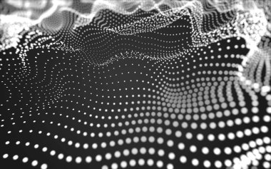 Soyut arkaplan. Çokgen şekilli molekül teknolojisi, noktaları ve çizgileri birleştiriyor. Bağlantı yapısı. Büyük veri görselleştirmesi. 