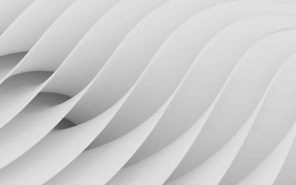 Soyut Eğri Şekiller. Beyaz Dairesel Arkaplan. Soyut arkaplan. 3d illüstrasyon