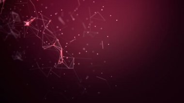 Soyut arkaplan. Çokgen şekilli molekül teknolojisi, noktaları ve çizgileri birleştiriyor. Bağlantı yapısı. Büyük veri görselleştirmesi. 