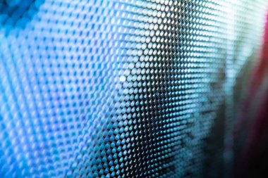 Yakın plan LED bulanık ekran. LED yumuşak odak arkaplanı. Tasarım için soyut arkaplan ideali.