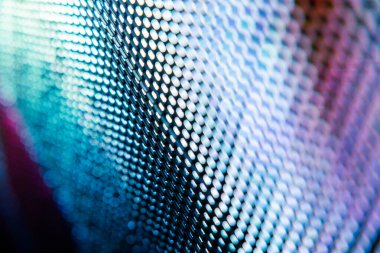 Yakın plan LED bulanık ekran. LED yumuşak odak arkaplanı. Tasarım için soyut arkaplan ideali.