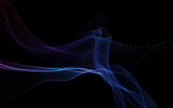 Dark Abstract Background Glowing Abstract Waves Abstract Background — Stock Photo, Image