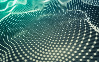 Soyut arkaplan. Çokgen şekilli molekül teknolojisi, noktaları ve çizgileri birleştiriyor. Bağlantı yapısı. Büyük veri görselleştirmesi.