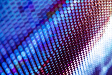 Yakın plan LED bulanık ekran. LED yumuşak odak arkaplanı. Tasarım için soyut arkaplan ideali.