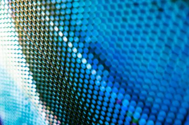 Yakın plan LED bulanık ekran. LED yumuşak odak arkaplanı. Tasarım için soyut arkaplan ideali.