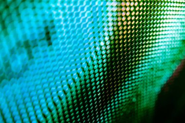 Yakın plan LED bulanık ekran. LED yumuşak odak arkaplanı. Tasarım için soyut arkaplan ideali.