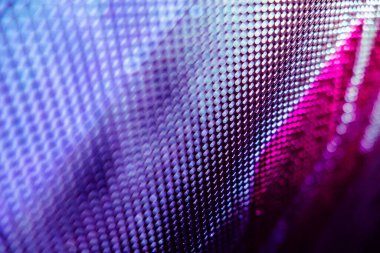 Yakın plan LED bulanık ekran. LED yumuşak odak arkaplanı. Tasarım için soyut arkaplan ideali.