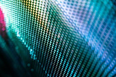 Yakın plan LED bulanık ekran. LED yumuşak odak arkaplanı. Tasarım için soyut arkaplan ideali.