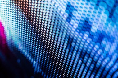 Yakın plan LED bulanık ekran. LED yumuşak odak arkaplanı. Tasarım için soyut arkaplan ideali.