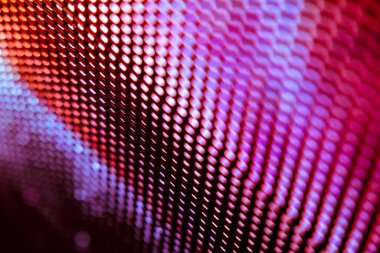 Yakın plan LED bulanık ekran. LED yumuşak odak arkaplanı. Tasarım için soyut arkaplan ideali.