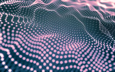 Soyut arkaplan. Çokgen şekilli molekül teknolojisi, noktaları ve çizgileri birleştiriyor. Bağlantı yapısı. Büyük veri görselleştirmesi.