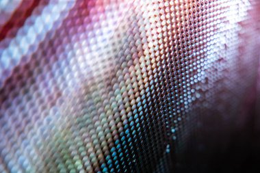 Yakın plan LED bulanık ekran. LED yumuşak odak arkaplanı. Tasarım için soyut arkaplan ideali.