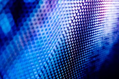 Yakın plan LED bulanık ekran. LED yumuşak odak arkaplanı. Tasarım için soyut arkaplan ideali.