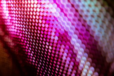 Yakın plan LED bulanık ekran. LED yumuşak odak arkaplanı. Tasarım için soyut arkaplan ideali.