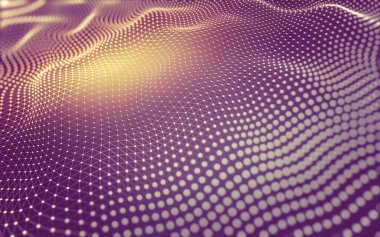 Soyut arkaplan. Çokgen şekilli molekül teknolojisi, noktaları ve çizgileri birleştiriyor. Bağlantı yapısı. Büyük veri görselleştirmesi.