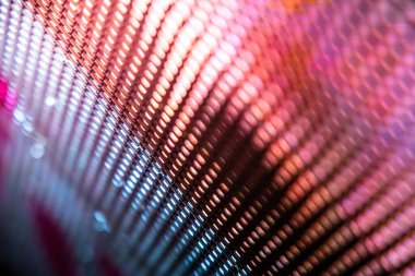 Yakın plan LED bulanık ekran. LED yumuşak odak arkaplanı. Tasarım için soyut arkaplan ideali.