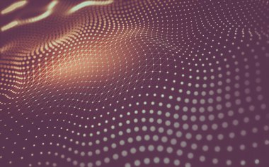 Soyut arkaplan. Çokgen şekilli molekül teknolojisi, noktaları ve çizgileri birleştiriyor. Bağlantı yapısı. Büyük veri görselleştirmesi.