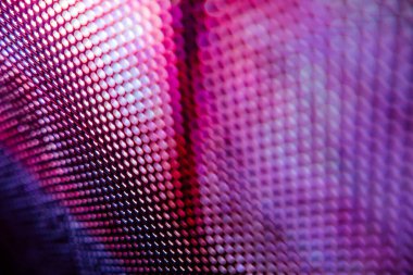 Yakın plan LED bulanık ekran. LED yumuşak odak arkaplanı. Tasarım için soyut arkaplan ideali.