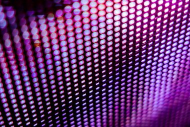 Yakın plan LED bulanık ekran. LED yumuşak odak arkaplanı. Tasarım için soyut arkaplan ideali.