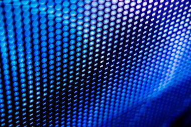 Yakın plan LED bulanık ekran. LED yumuşak odak arkaplanı. Tasarım için soyut arkaplan ideali.