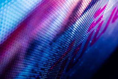 Yakın plan LED bulanık ekran. LED yumuşak odak arkaplanı. Tasarım için soyut arkaplan ideali.