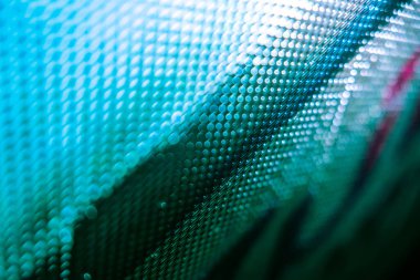 Yakın plan LED bulanık ekran. LED yumuşak odak arkaplanı. Tasarım için soyut arkaplan ideali.