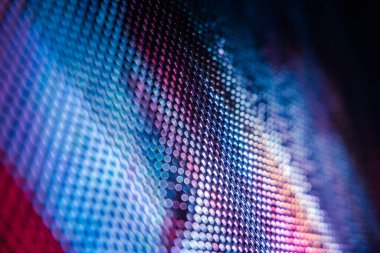 Yakın plan LED bulanık ekran. LED yumuşak odak arkaplanı. Tasarım için soyut arkaplan ideali.