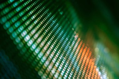 Yakın plan LED bulanık ekran. LED yumuşak odak arkaplanı. Tasarım için soyut arkaplan ideali.