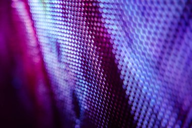 Yakın plan LED bulanık ekran. LED yumuşak odak arkaplanı. Tasarım için soyut arkaplan ideali.