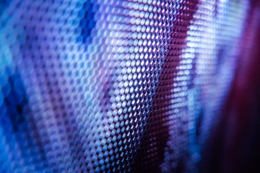 Yakın plan LED bulanık ekran. LED yumuşak odak arkaplanı. Tasarım için soyut arkaplan ideali.